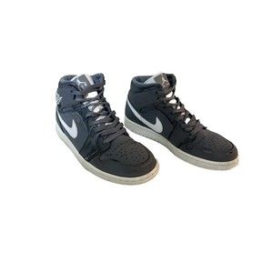 AIR JORDAN 1 RETRO MID #554724-036 COOL GRAY SHOES MEN SIZE 9